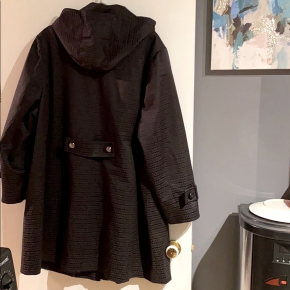 BLACK WOOL COAT w/ Removable Button in Wool Liner!!! Winter Coat! Four Season! - Picture 11 of 16